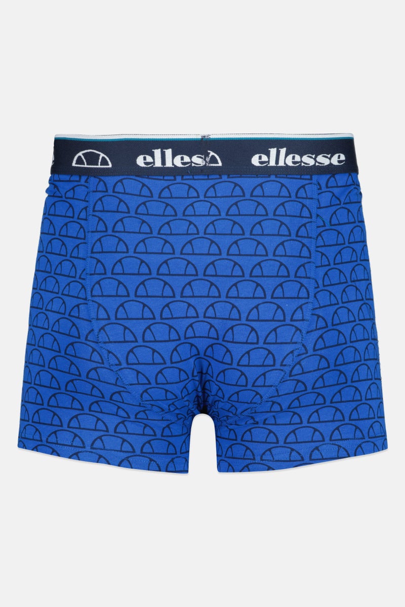 Ellesse شورتات رجالية 3 قطع بشعار العلامة التجارية، أزرق داكن/أخضر مائل إلى الأزرق - Image 2