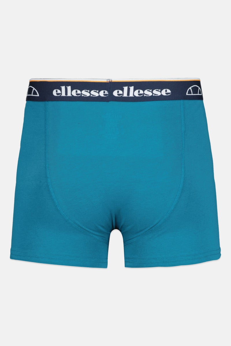 Ellesse شورتات رجالية 3 قطع بشعار العلامة التجارية، أزرق داكن/أخضر مائل إلى الأزرق - Image 3