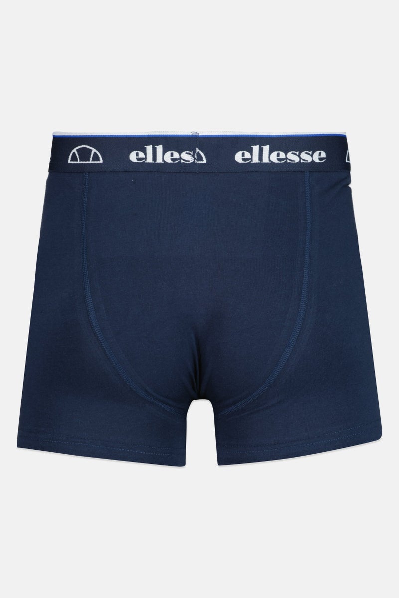 Ellesse شورتات رجالية 3 قطع بشعار العلامة التجارية، أزرق داكن/أخضر مائل إلى الأزرق - Image 4