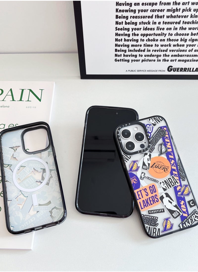 Casetify - Apple iPhone 15 Pro Case,Lakers Magnetic Adsorption Phone Case - Semi transparent - Image 1