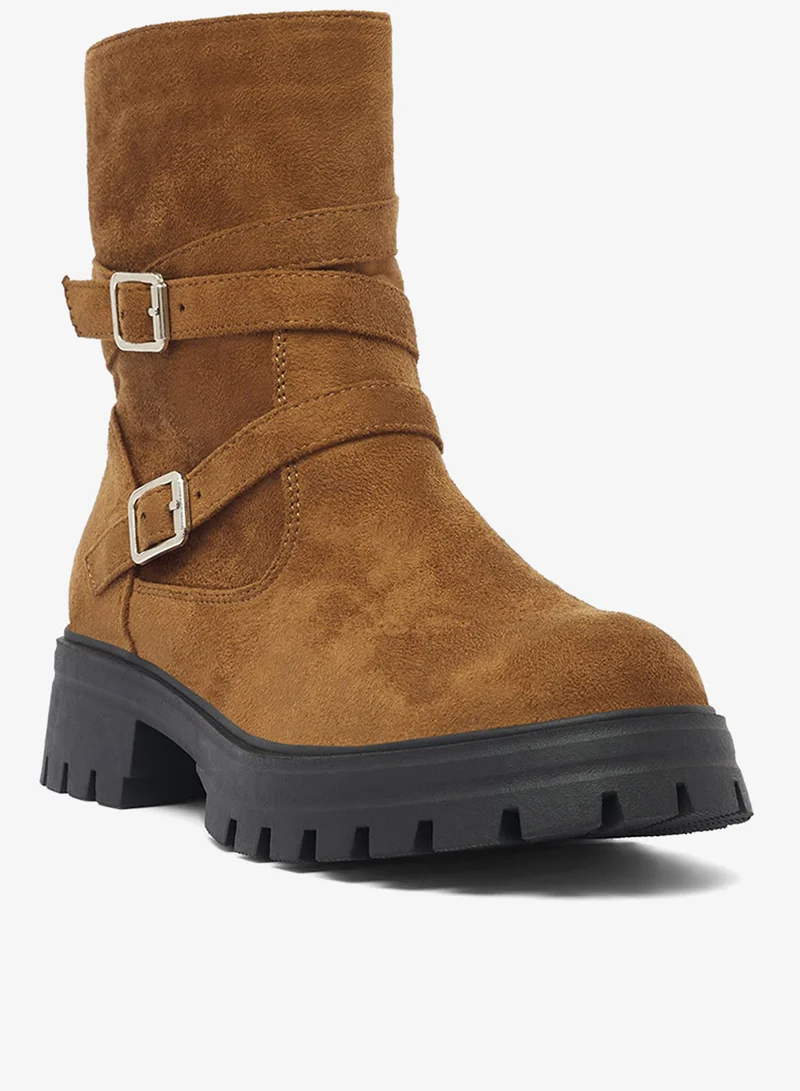 Ella BROWN Chunky Sole Ankle Boots for Women | Best Price UAE