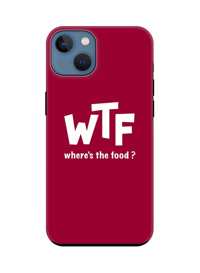 Tough Pro Series Case for Apple iPhone 14 Dual Layer hybrid PC & TPU Customized Mobile Cover Shield with inner TPU protection Matte Finish - Where's the food?