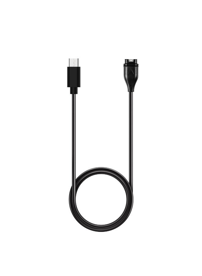 Type-C Data Charging Cable for Garmin Watch  Fenix 7/7S/7X/6/6S/6X5/5S/5X, 1 Meter, Black - Image 4