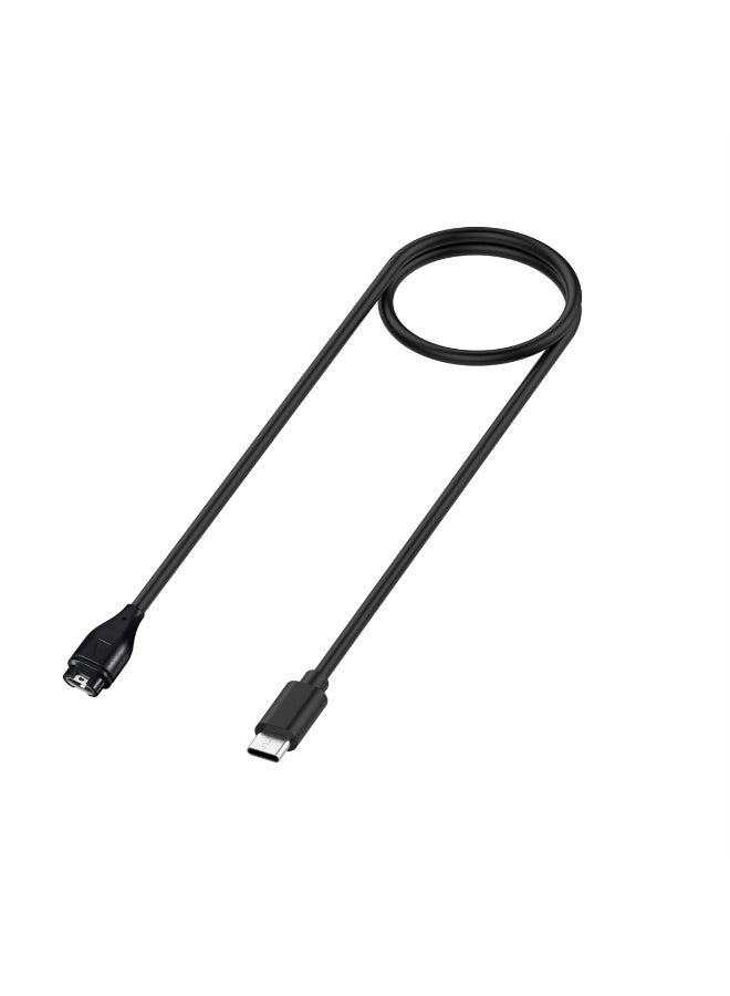 Type-C Data Charging Cable for Garmin Watch  Fenix 7/7S/7X/6/6S/6X5/5S/5X, 1 Meter, Black - Image 2