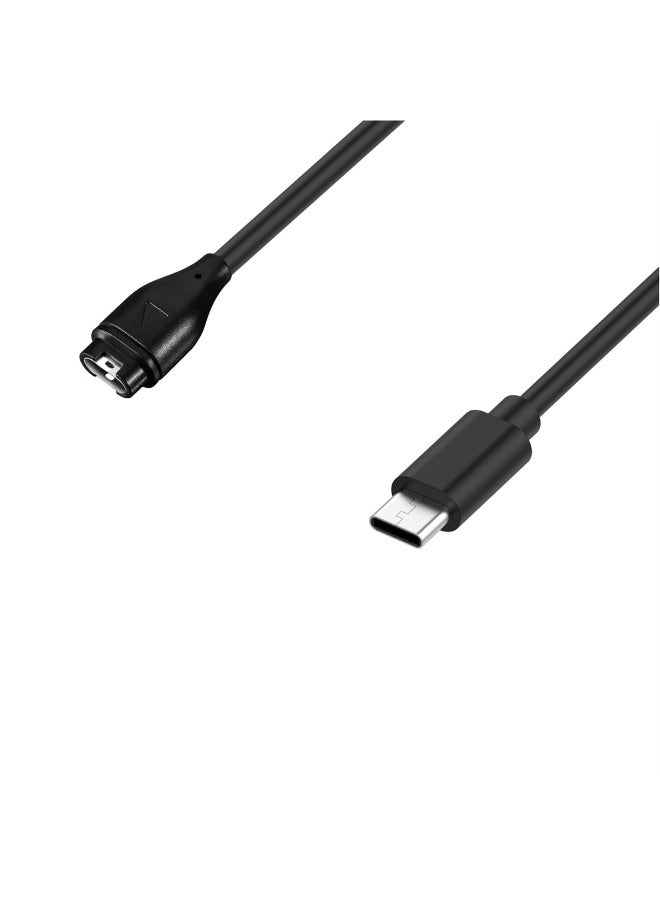 Type-C Data Charging Cable for Garmin Watch  Fenix 7/7S/7X/6/6S/6X5/5S/5X, 1 Meter, Black - Image 3