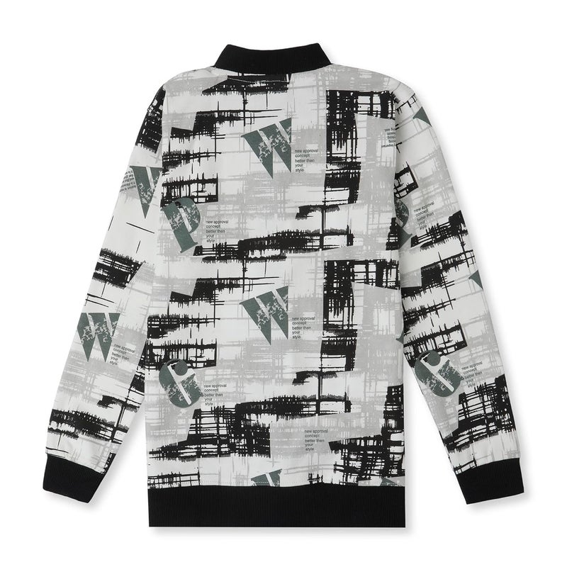 CAVIO Boys Cotton Printed Full Sleeve Jacket and T-Shirt - White - Image 5