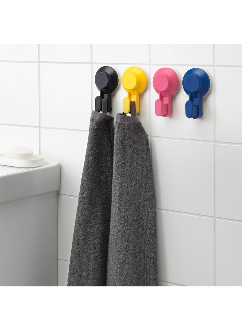 Hook with Suction Cup – Pack of 4 Mixed Colours | Easy-Install Bathroom Accessory  - Image 3