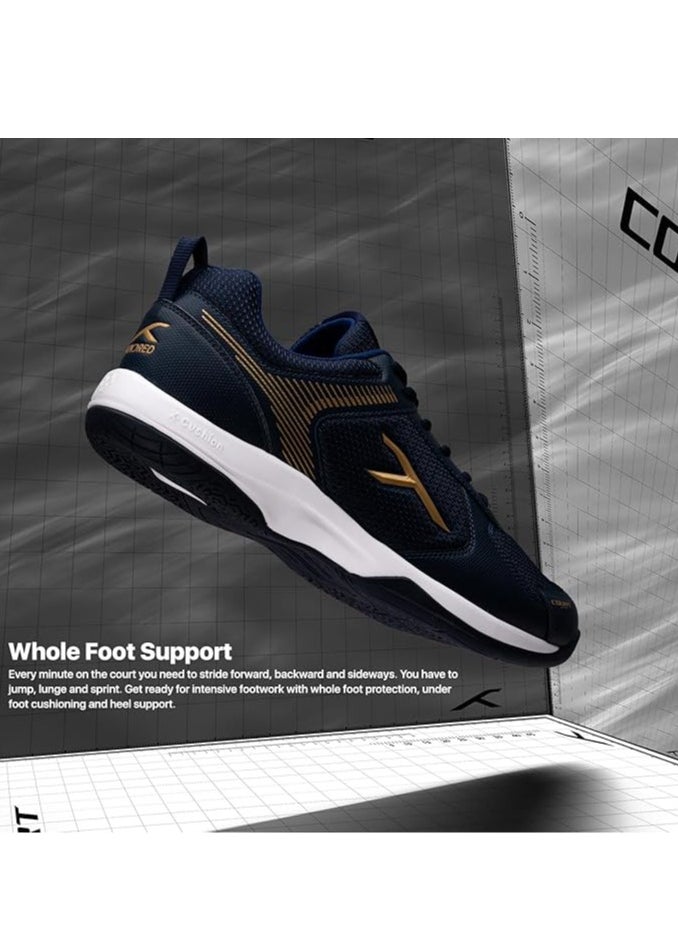 HUNDRED Court Star Non-Marking Professional Badminton Shoes for Mens | X-Cushion Protection | Suitable for Indoor Tennis/Squash/Table Tennis/Basketball & Padel  - Image 2