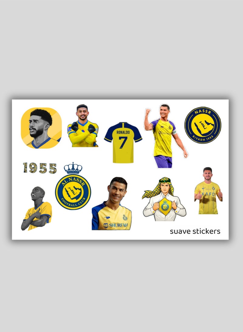 ملصقات سواڤ ستيكر نادي النصر السعودي للجوال والايباد واللابتوب لجميع الاسطح