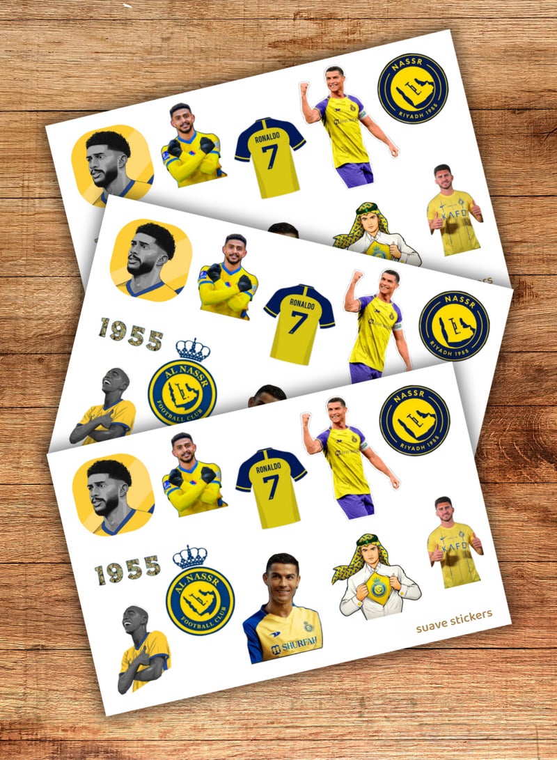 ملصقات سواڤ ستيكر نادي النصر السعودي للجوال والايباد واللابتوب لجميع الاسطح - Image 4