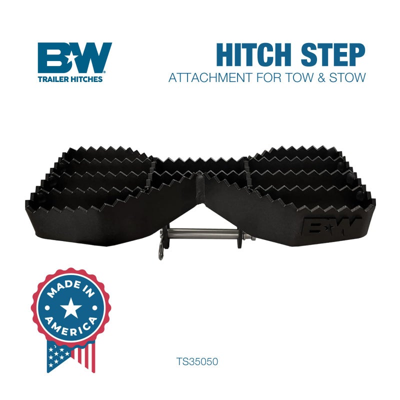 B&W Trailer Hitches Tow & Stow Hitch Step - Fits 2" and 2.5" Shank Tow & Stow - TS35050 - Image 2