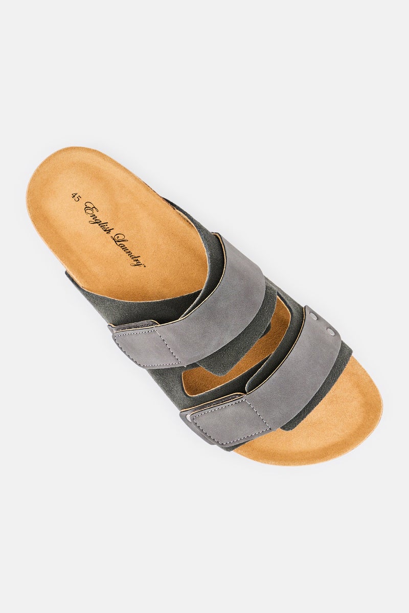 English Laundry Men Slip On Cork Sandal, Dark Grey - Image 4