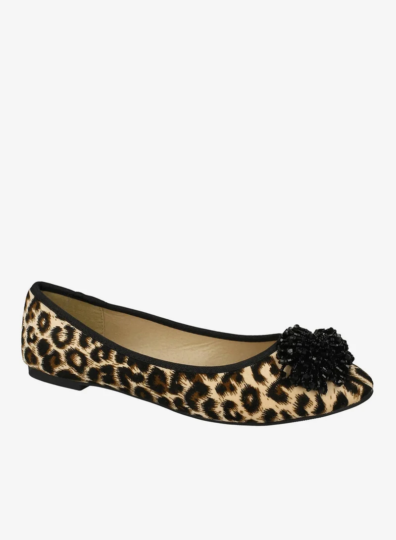 Beaded Charm Pointed Ballerina