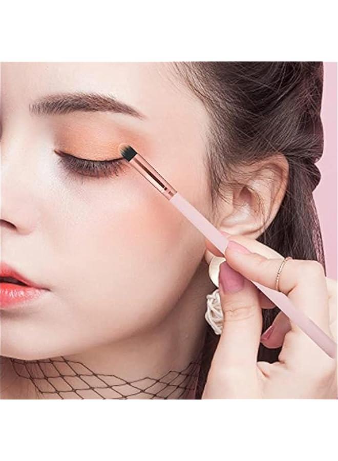 BWSJ 16  Makeup Brushes Set with Eyebrow Razor for Blending Foundation Powder Eye Shadow Concealer in Pink Color - Image 2