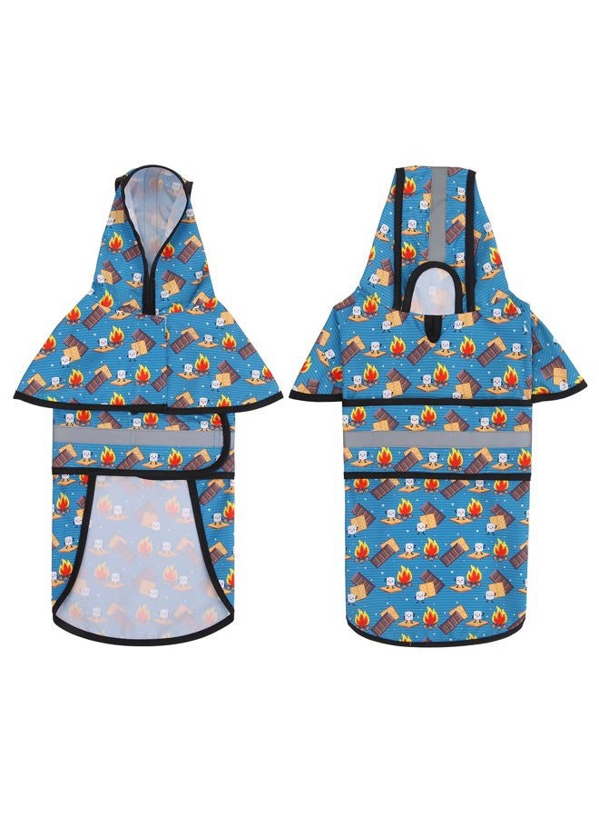 HDE Dog Raincoat Hooded Slicker Poncho for Small to X-Large Dogs and Puppies Happy Camper - L - Image 4
