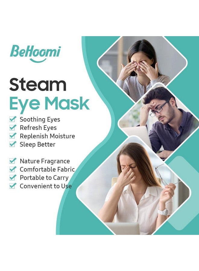 BeHoomi 30Packs Steam Eye Mask For Sleeping Disposable Heated Eye Masks Self Heating Warm Compress For Eyes Sleep Mask For For Home Spa Office Travel Unscented  - Image 3