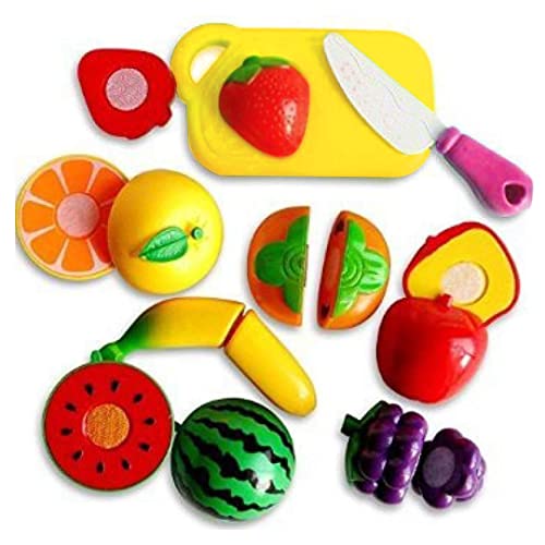 Webby Realistic Sliceable Fruits Cutting Play Toy, (9 Pieces, Multicolor) - Image 1