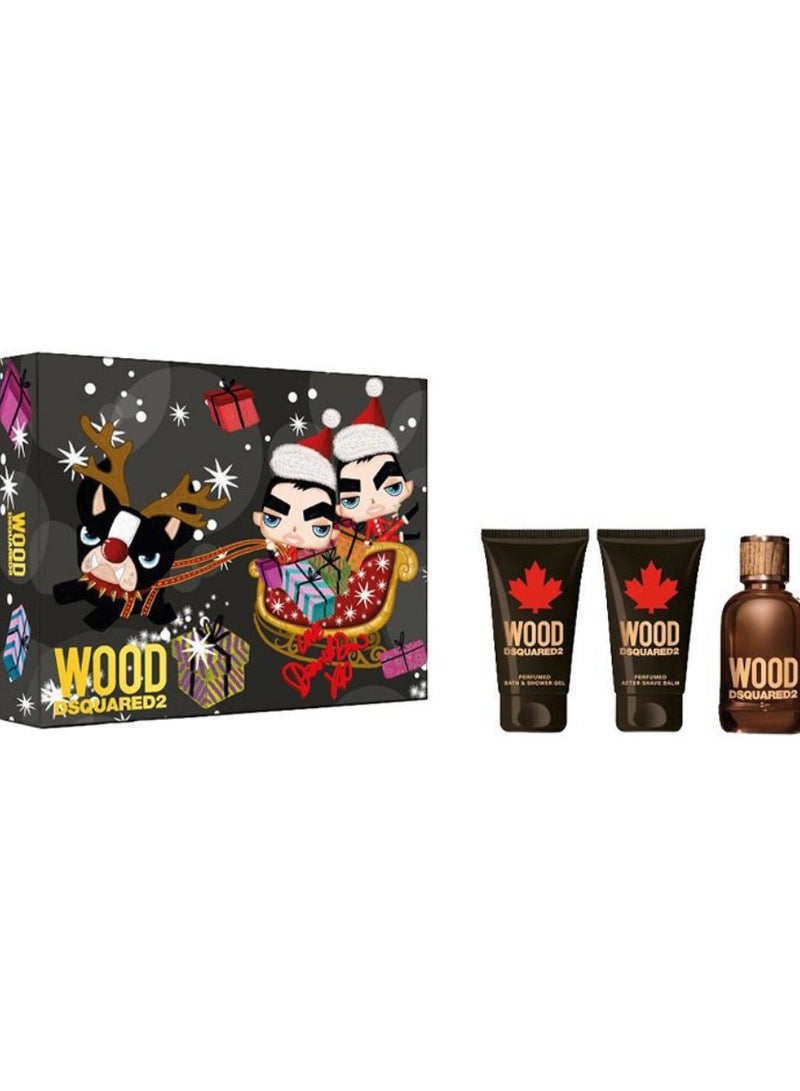 ديسكويرد2 طقم عطر وود بور أوم من ديسكويرد2 - 3 قطع - 50 مل