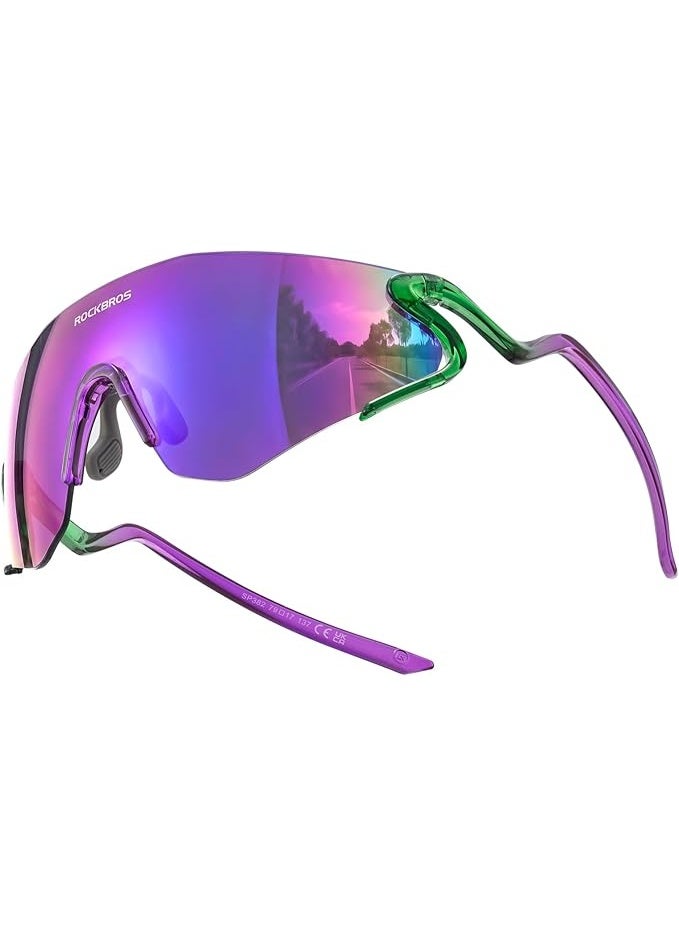 ROCKBROS Photochromic Cycling Glasses for Men Women, 24g Unique Temples & Raised Frame, UV400 Bike  Glasses - Image 1