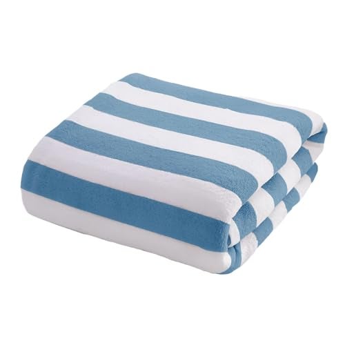 MAXOSHINE Microfiber Towels for Bath Large Size-Super Soft Coral Fleece Bathing Towel with Hook Quick Dry Super Absorbent-Bath Towel for Men and Women-70x140 cm, Blue - Image 1