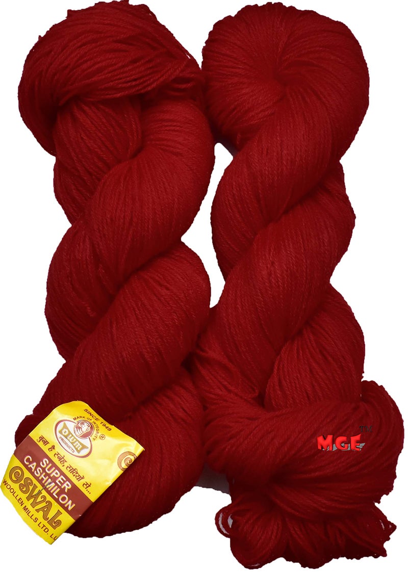 Oswal Knitting Yarn 3 ply Wool, Red 300 gm Best Used with Knitting Needles, Crochet Needles Wool Yarn for Knitting. by Oswal - Image 4