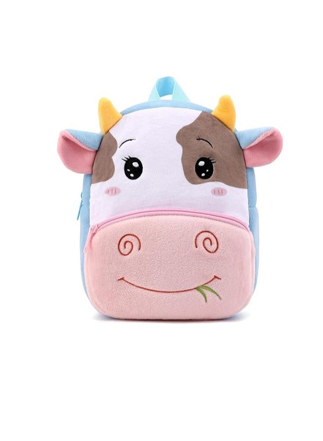 DZert Kids School Bag Soft Plush Cartoon Velvet Animal Backpacks Cartoon  Picnic  Nursery Preschool Boys Girls Baby  2 to 6 Years