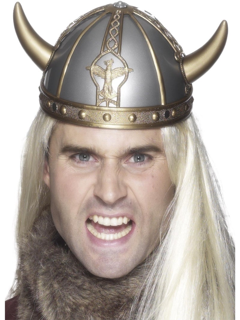 Smiffys Smiffys Viking PVC Helmet with Horns - Image 1