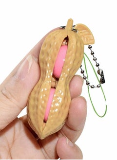Y&D Squeeze Beans Peanuts Keychain Sensory Fidget Toys Set Funny Facial Expressions Edamame Pea Pod Soybean Stress Relieving Gift for Adults Kids Relief Anti Anxiety  - Image 4
