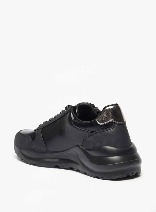 سيليست Women's Textured Sneakers with Zip Closure
