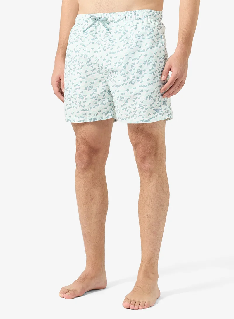 Printed Drawstring Swim Shorts