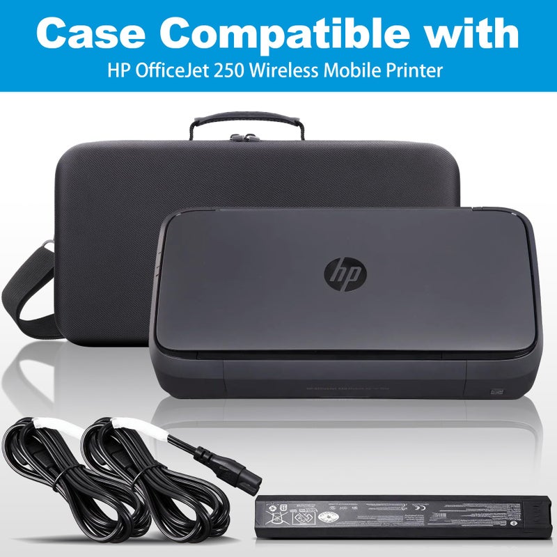 co2CREA Hard Travel Case Replacement for HP OfficeJet 250 All-in-One Portable Printer Wireless Mobile Printing CZ992A - Image 2