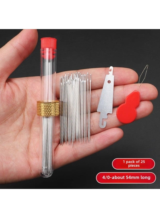 Household Eye Needle Sewing Needle Special Long Needle Thick Needle Big Nose Needle Large Hole Steel Needle For Old People Hand Sewing Needle-Color:5.4cm Long Free Gifts  - Image 1
