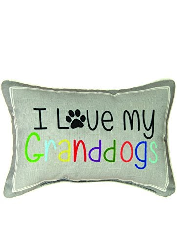 Manual Woodworkers Weavers Word Throw Pillow I Love My Granddogs 125 x 85