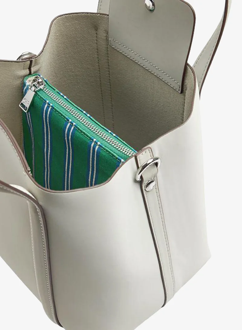 Parfois White Tote Bag With Soft Texture With Crossbody for Women | Best Price UAE