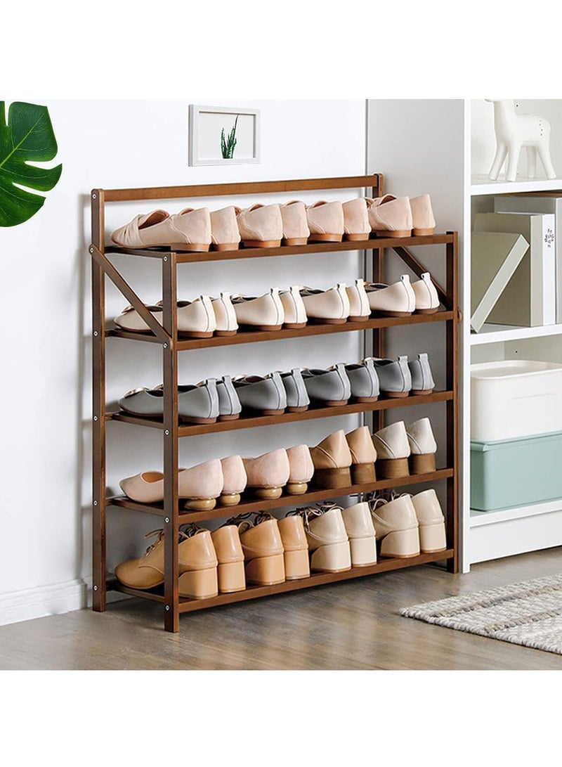 Generic FFD Wooden Shoe Rack Bamboo Free Standing Entryway Closed Shoes Organizer Multi Function Storage Shelf Wood Made Home House Office Furniture Boots Cabinet Stand - Image 1