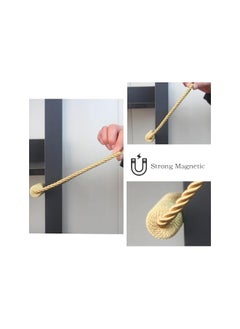 The Bros 2 Pack Curtain Rope Tieback with Strong Magnet, Elegant Decorative Curtain Holdbacks, Curtain Holders for Window Treatment, Home, Office (Gold)  - Image 5