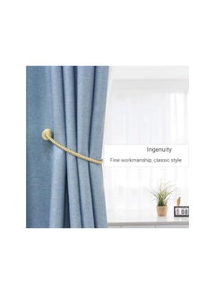 The Bros 2 Pack Curtain Rope Tieback with Strong Magnet, Elegant Decorative Curtain Holdbacks, Curtain Holders for Window Treatment, Home, Office (Gold)  - Image 2