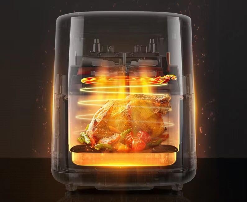 1st Automatic Air Fryer with Overload Protection for Healthy Food Without Oil - 6 Liter Capacity (1500W - 6L, Black) - Image 2
