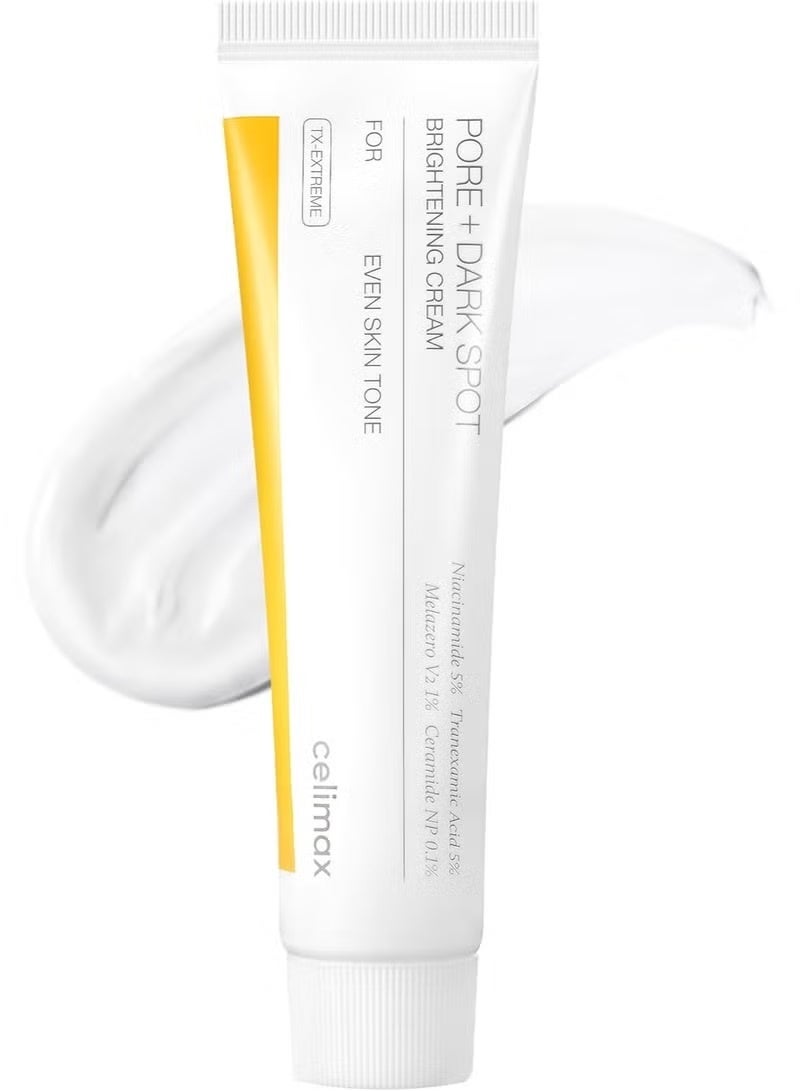 Celimax Pore+Dark Spot Brightening Cream 35ml | Niacinamide, Tranexamic Acid & Ceramides | Korean Brightening Cream for Dark Spots, Pores & Uneven Skin Tone. - Image 1