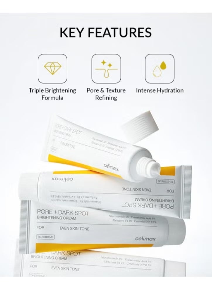 Celimax Pore+Dark Spot Brightening Cream 35ml | Niacinamide, Tranexamic Acid & Ceramides | Korean Brightening Cream for Dark Spots, Pores & Uneven Skin Tone. - Image 5
