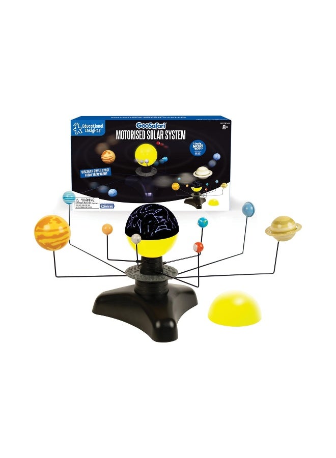 Learning Resources Geosafari Motorised Solar System, Interactive Rotating & Revolving Model With Light-Up Sun & Star Projector, Includes Multilingual Activity Guide, For Kids Ages 8+ - Image 1