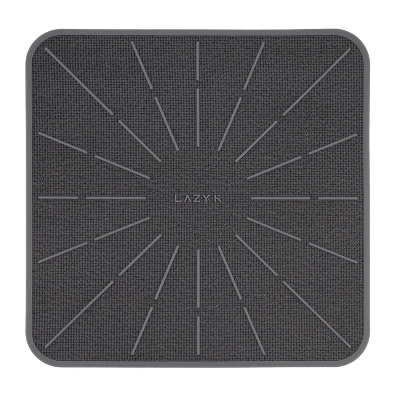 Lazy K Induction Cooktop Mat Silicone Fiberglass Scratch Protector for Magnetic Stove Non slip Pads to Prevent Pots from Sliding during Cooking Square 9inches Gray