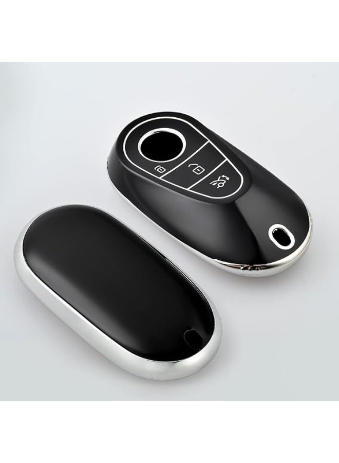 UShop U-Shop Smart TPU Key Fob Cover Compatible with Mercedes-Benz 2020-2022 S-Class, G-Class, E-Class, and E-Class 3-Button Keyless Remote Control - Image 2