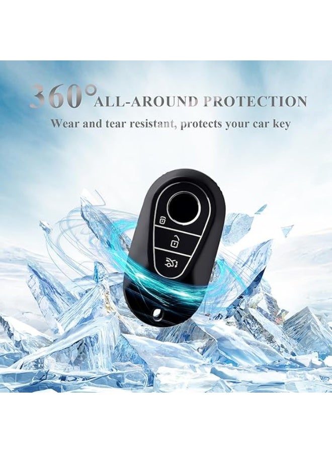 UShop U-Shop Smart TPU Key Fob Cover Compatible with Mercedes-Benz 2020-2022 S-Class, G-Class, E-Class, and E-Class 3-Button Keyless Remote Control - Image 4