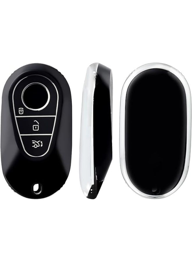 UShop U-Shop Smart TPU Key Fob Cover Compatible with Mercedes-Benz 2020-2022 S-Class, G-Class, E-Class, and E-Class 3-Button Keyless Remote Control - Image 3