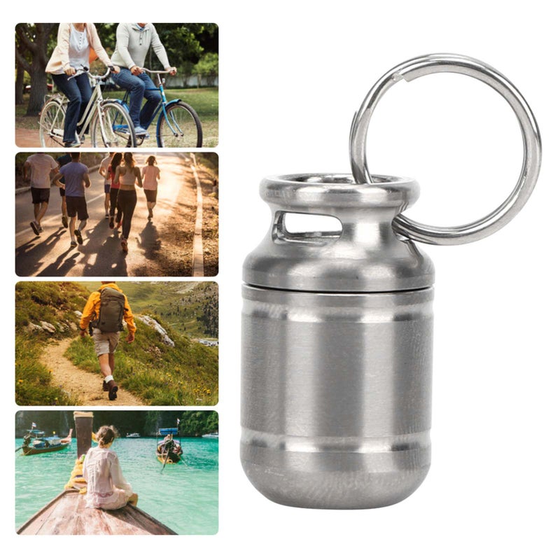 Titanium Pill Bottle: 100% Titanium Alloy, Deep Waterproof, High Strength & Lightweight Medicine Container - Heat Resistant Pill Holder for Outdoor Hiking, Travel & EDC Use - Image 5