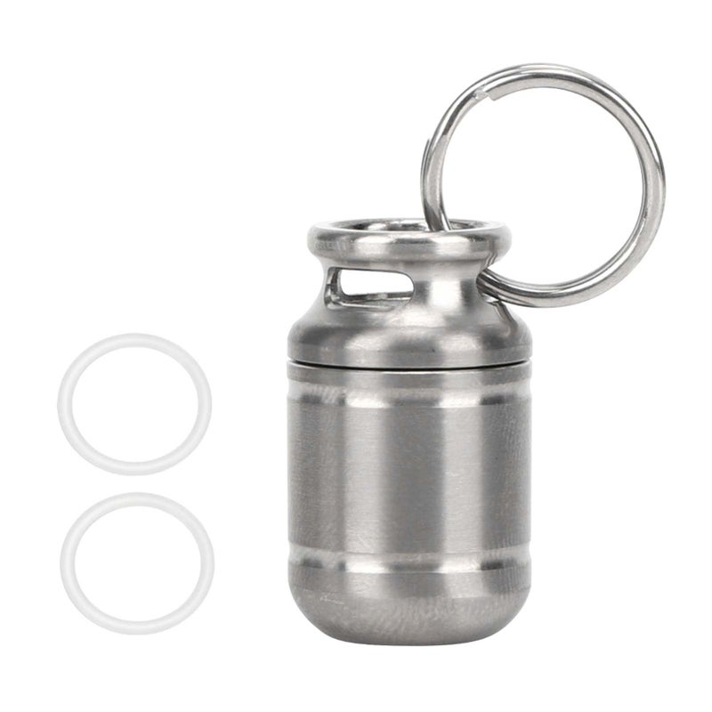 Titanium Pill Bottle: 100% Titanium Alloy, Deep Waterproof, High Strength & Lightweight Medicine Container - Heat Resistant Pill Holder for Outdoor Hiking, Travel & EDC Use - Image 1