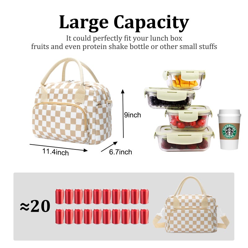 MEXS Insulated Lunch Bag for Women Men Large Reusable Lunch Box Adult Leakproof Portable Cooler Tote Bags for Work Picnic - Image 2
