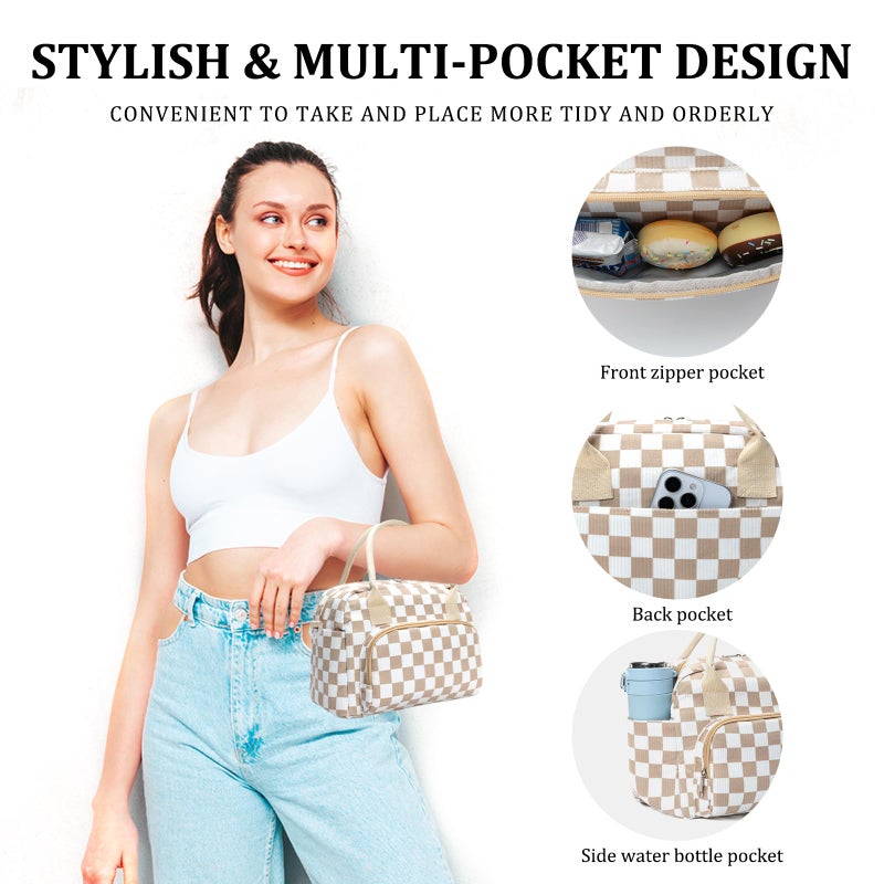 MEXS Insulated Lunch Bag for Women Men Large Reusable Lunch Box Adult Leakproof Portable Cooler Tote Bags for Work Picnic - Image 3