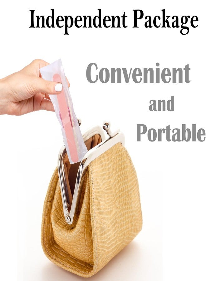 Lokyango Disposable Manicure Kit - 50pc Set, Includes Mini Nail Buffer, Nail File, Wood Stick, OPP Bag, Press On Nail Tool Kit for Salon & Home (Pink) - Image 2